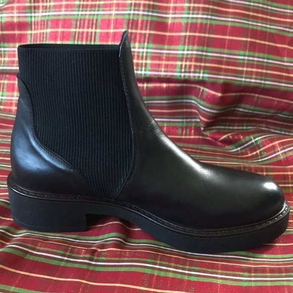 Brand New Emanuele Crasto Black Italian Leather Pull On Ankle Boots - Picture 9 of 16